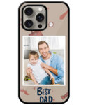 Best Dad Design With Khaki Background Customised Glossy Metal TPU Mobile Cover