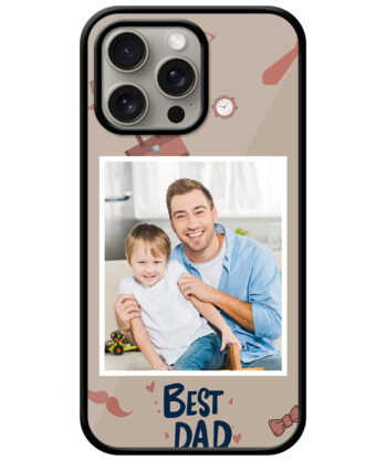 Best Dad Design With Khaki Background Customised Glossy Metal TPU Mobile Cover