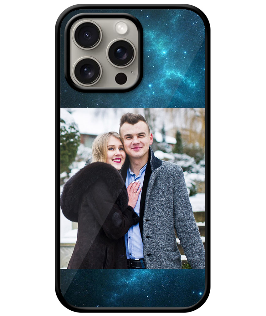 Cloudy Night Sky Customised Glossy Metal TPU Mobile Cover