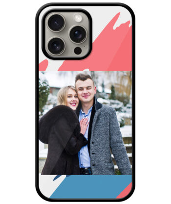 Tricolor Paint Splash Design Customised Glossy Metal TPU Mobile Cover