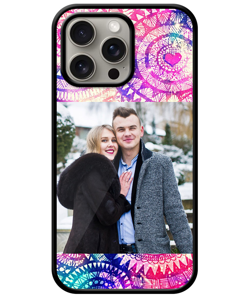 Multicolor Abstract Circle Pattern Customised Glossy Metal TPU Mobile Cover