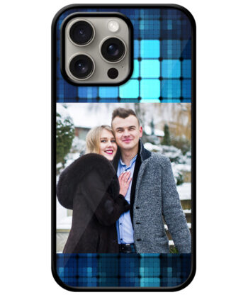 Blue LED Pattern Screen Customised Glossy Metal TPU Mobile Cover