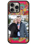 Tricolor Vector Floral Pattern Customised Glossy Metal TPU Mobile Cover
