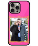 Royal Photoframe With Hot Pink Background Customised Glossy Metal TPU Mobile Cover