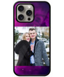 Magenta Deep Blue Blend Customised Glossy Metal TPU Mobile Cover