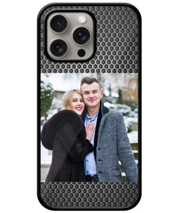 Grey Metal Grid Customised Glossy Metal TPU Mobile Cover