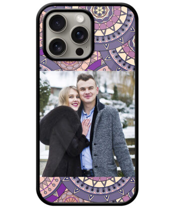 Lilac Deep Purple Abstract Artwork Customised Glossy Metal TPU Mobile Cover