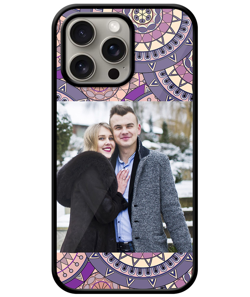 Lilac Deep Purple Abstract Artwork Customised Glossy Metal TPU Mobile Cover