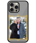 Royal Photoframe With Grey Background Customised Glossy Metal TPU Mobile Cover