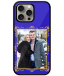 Royal Photoframe With Persian Blue Background Customised Glossy Metal TPU Mobile Cover