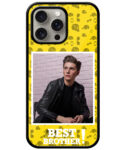Best Brother Design With Yellow Pattern Background Customised Glossy Metal TPU Mobile Cover