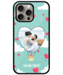 Heart Ballon Photoframe With Blue Sky Background Customised Glossy Metal TPU Mobile Cover