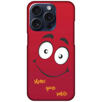 Happy Smiling Face Clipart Hard Plastic Printed Case