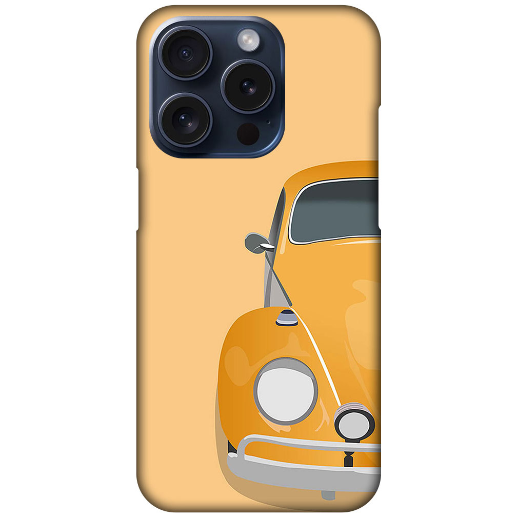 Classic Volksvagen Beetle Car Illustration Hard Plastic Printed Case