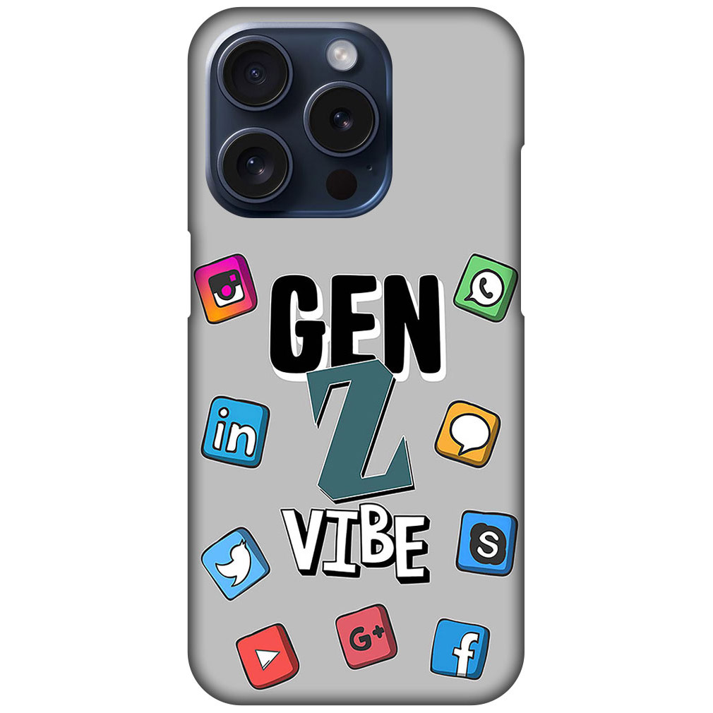 Gen Z Vibe Socialmedia Graphic Illustration Hard Plastic Printed Case