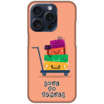 Love To Travel Luggage Trolly Vector Ilustration Hard Plastic Printed Case