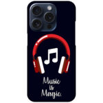 Music Is Magic Headphones Vector Illustration Hard Plastic Printed Case