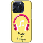 Music Is Magic Headphones Vector Illustration Hard Plastic Printed Case