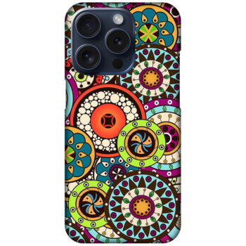 Multicolor Tribal Ring Pattern Design Hard Plastic Printed Case