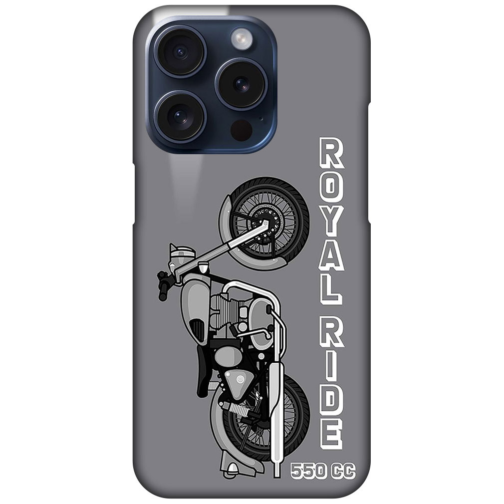 Royal Ride 550cc Motorbike Design Hard Plastic Printed Case