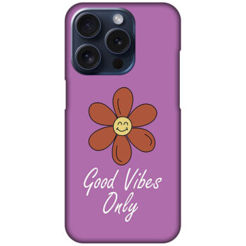 Good Vibes Daisy Flower Illustration Hard Plastic Printed Case
