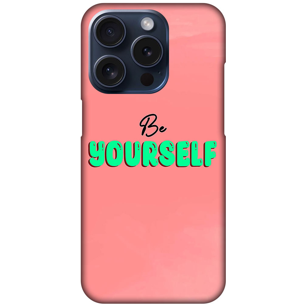Be Yourself Textart Hard Plastic Printed Case