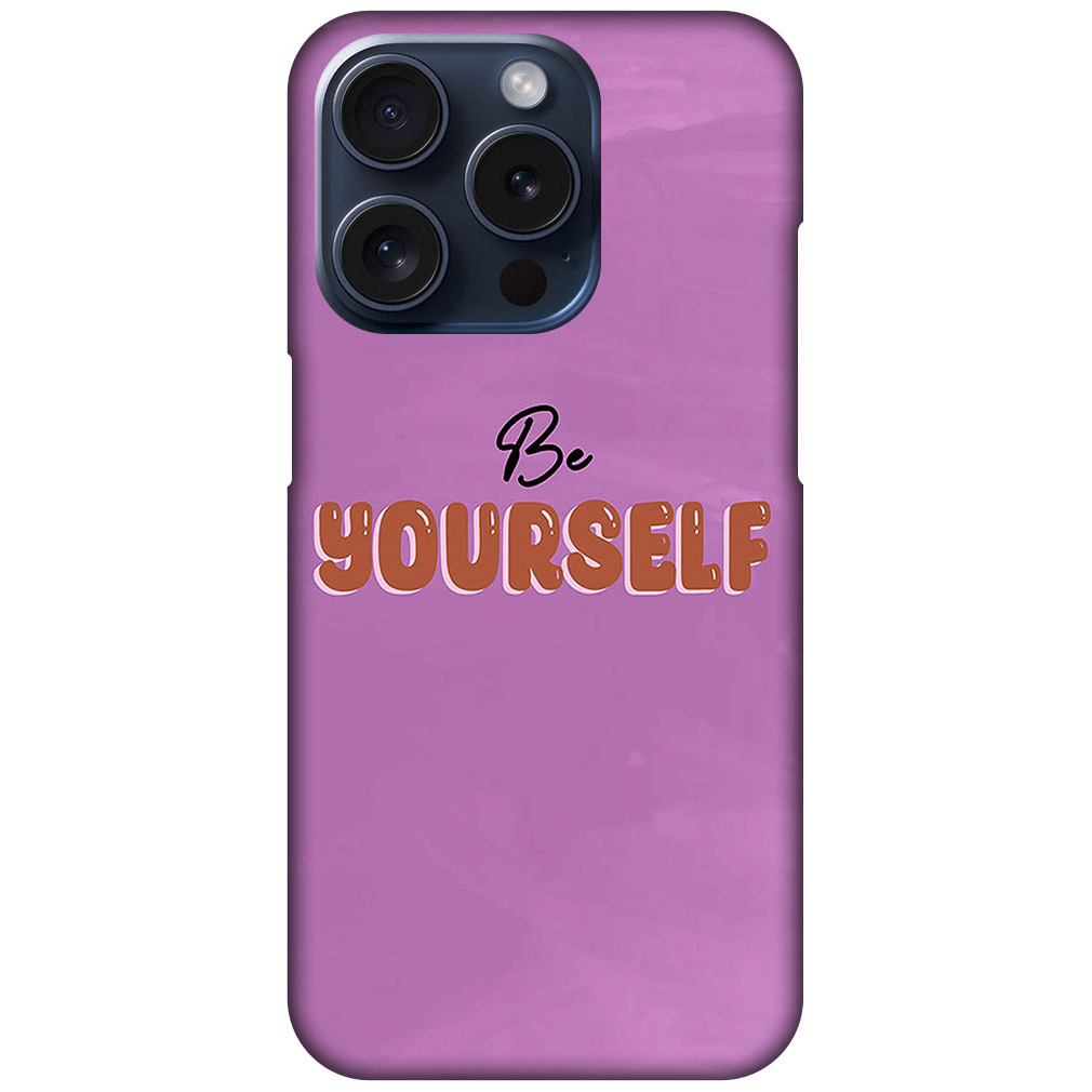 Be Yourself Textart Hard Plastic Printed Case