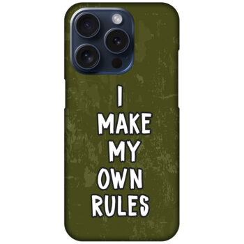 I Make My Own Rules Textart Hard Plastic Printed Case