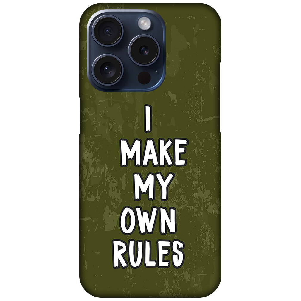 I Make My Own Rules Textart Hard Plastic Printed Case