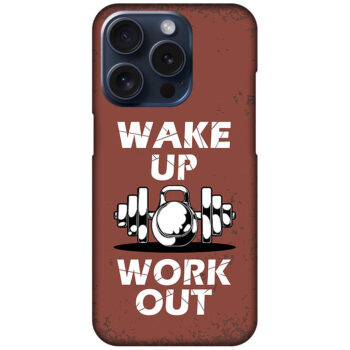 Wakeup & Workout Vector Illustration Hard Plastic Printed Case