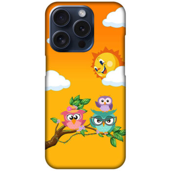 Funny Owl Family Design Hard Plastic Printed Case