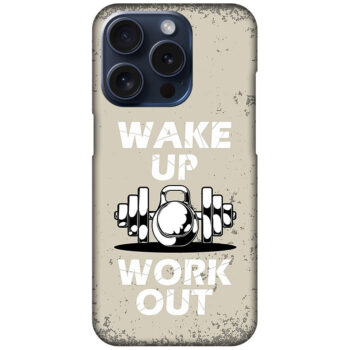 Wakeup & Workout Vector Illustration Hard Plastic Printed Case