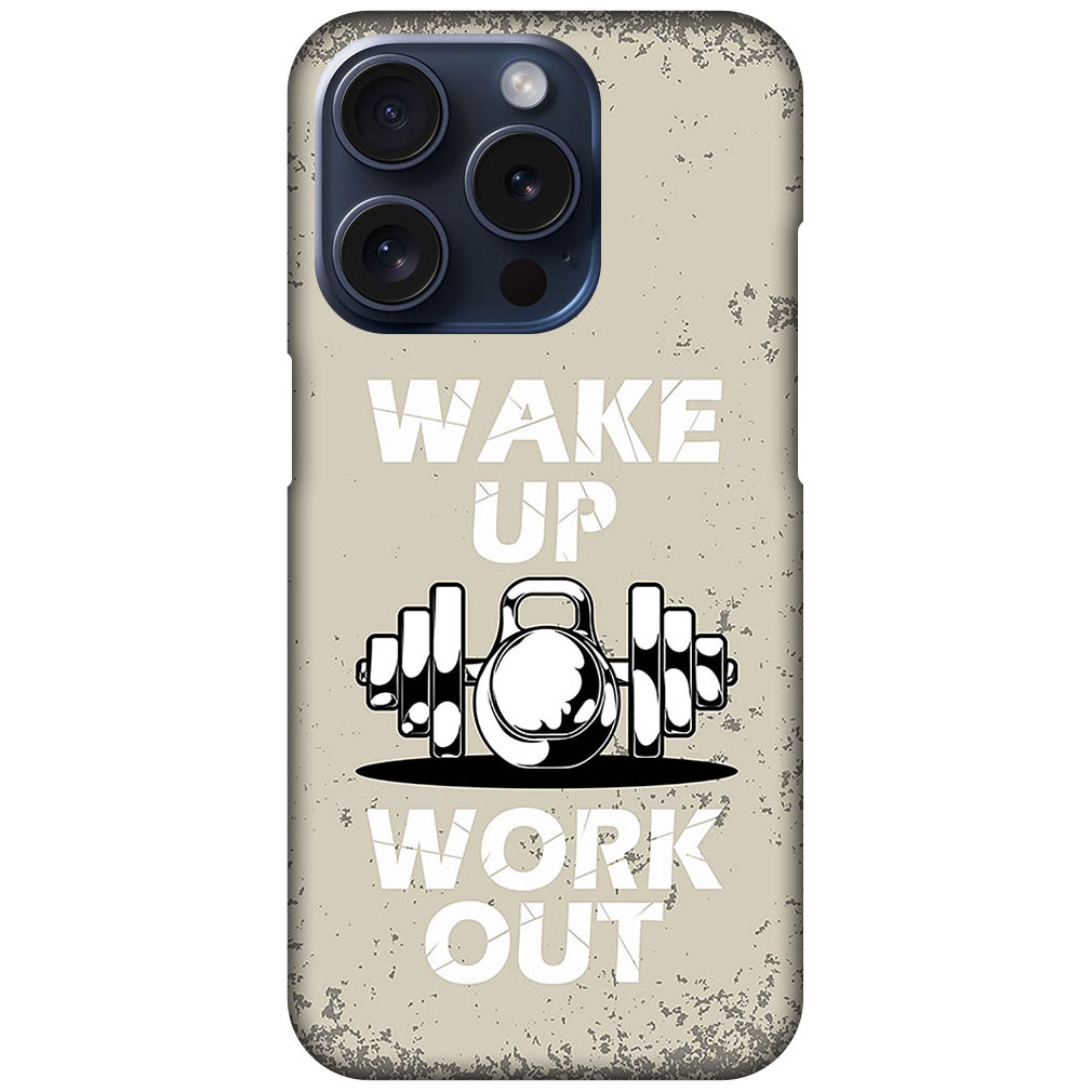 Wakeup & Workout Vector Illustration Hard Plastic Printed Case