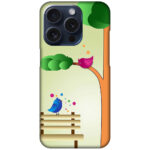 Cartoon Bird Couple Design Hard Plastic Printed Case