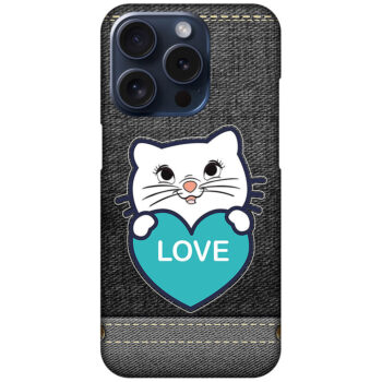 Sweet Kitty Cartoon Design Hard Plastic Printed Case