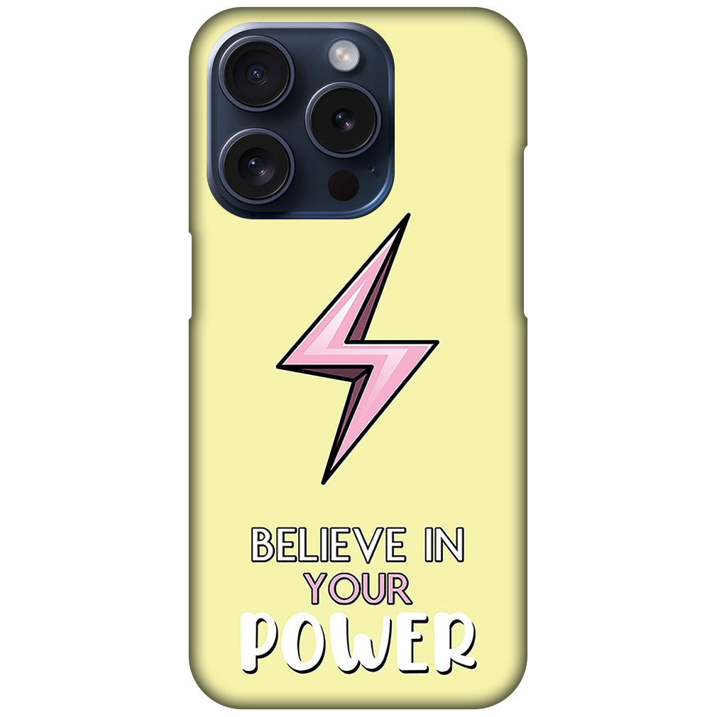 Believe in Your Power Textart Hard Plastic Printed Case
