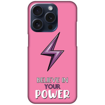 Believe in Your Power Textart Hard Plastic Printed Case