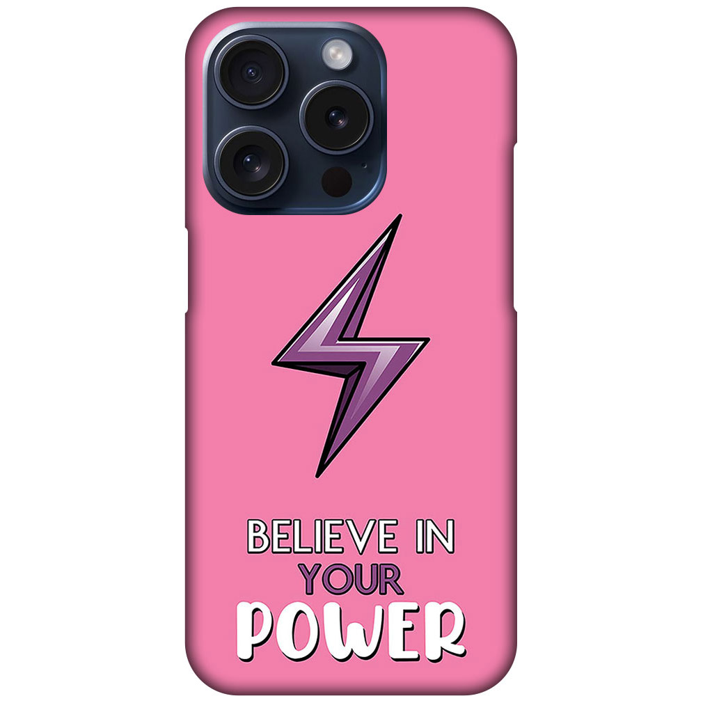Believe in Your Power Textart Hard Plastic Printed Case