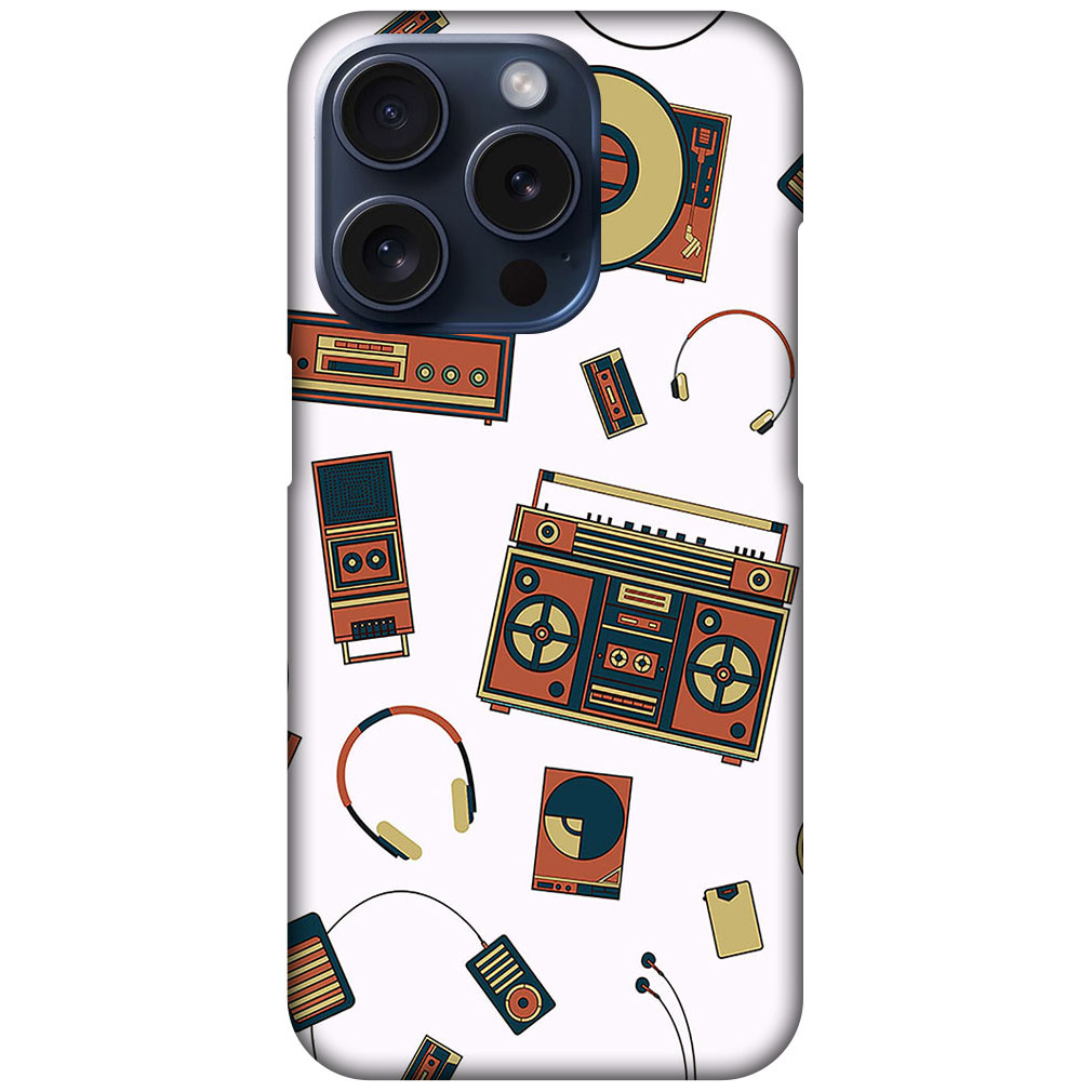 Music Accessories Vector Pattern Hard Plastic Printed Case