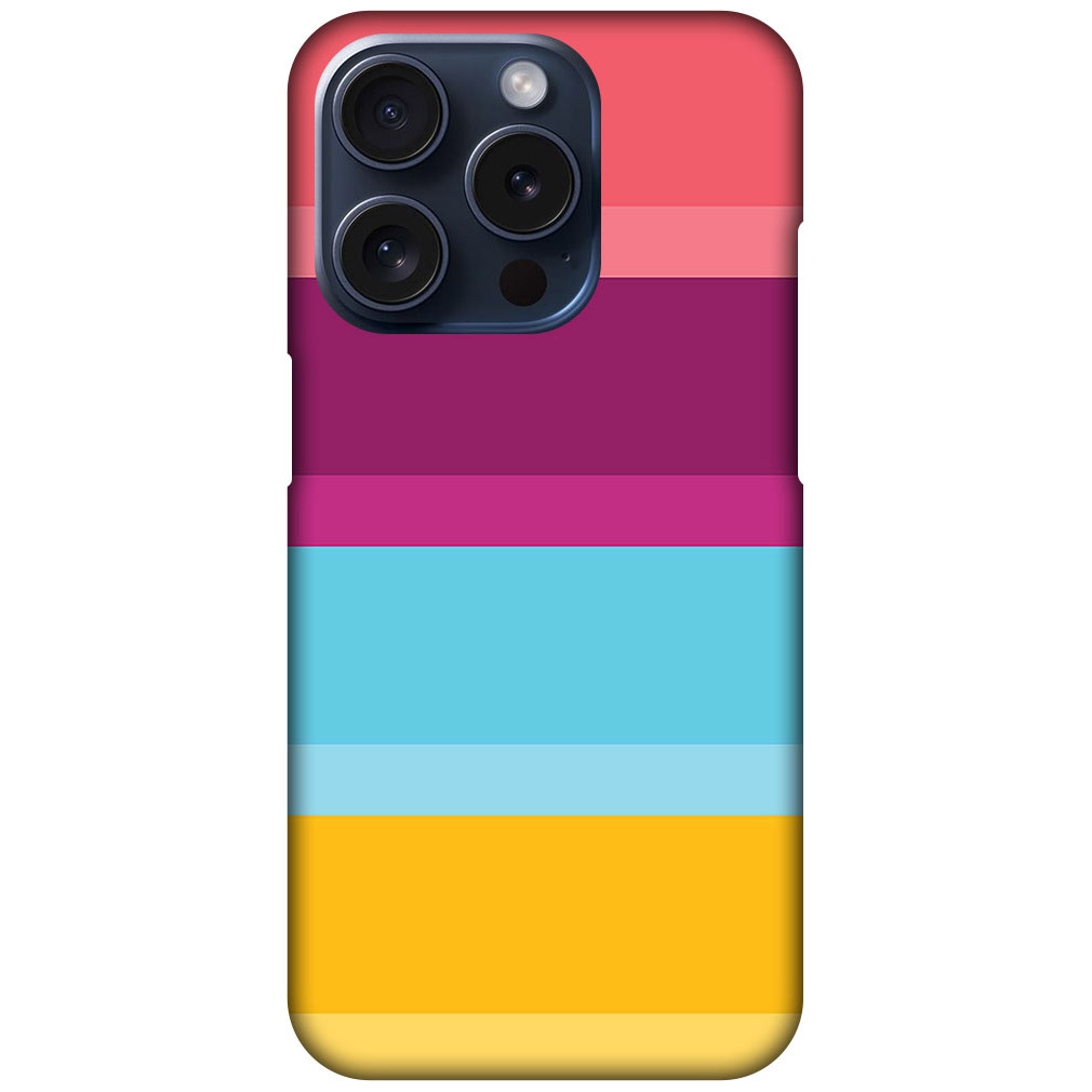 Vibrant Stripe Pattern Hard Plastic Printed Case