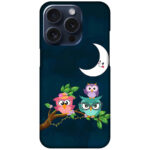 Funny Owl Family Design Hard Plastic Printed Case