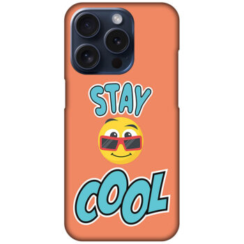 Stay Cool Emoji Vector Illustration Hard Plastic Printed Case