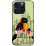Flame Robins Bird Vector Artwork Hard Plastic Printed Case