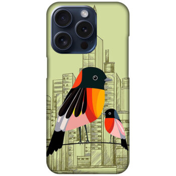Flame Robins Bird Vector Artwork Hard Plastic Printed Case