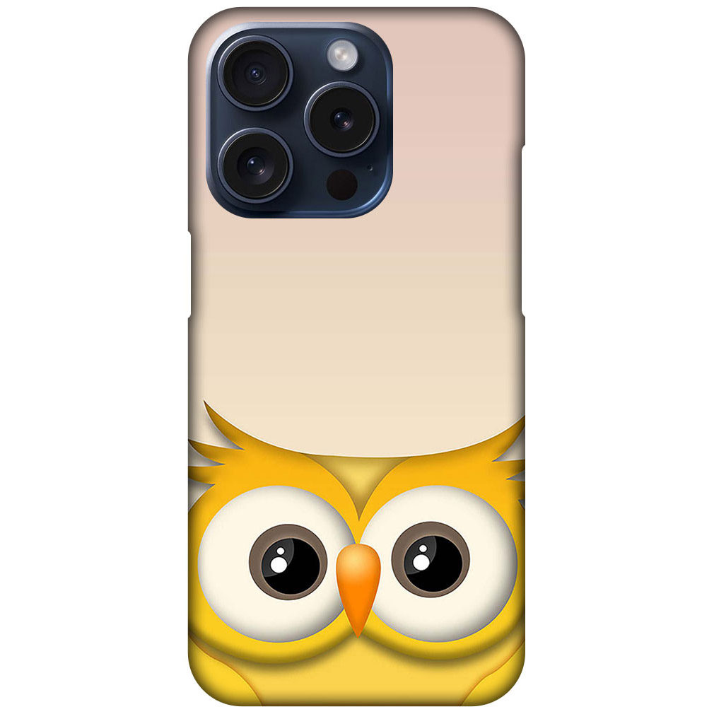 Elegant Vector Owl Illustration Hard Plastic Printed Case
