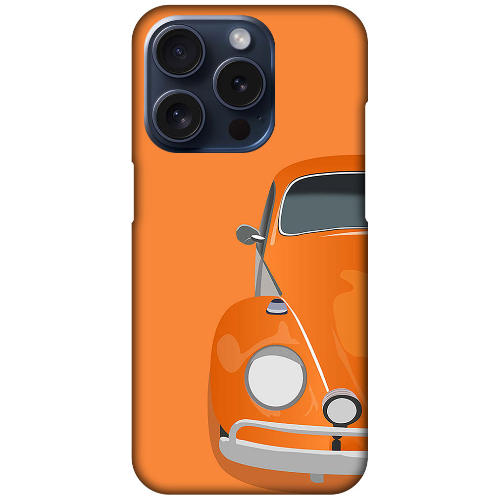 Classic Volksvagen Beetle Car Illustration Hard Plastic Printed Case