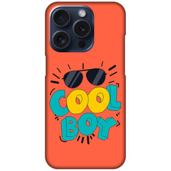Cool Boy 3D Text Illustration Hard Plastic Printed Case