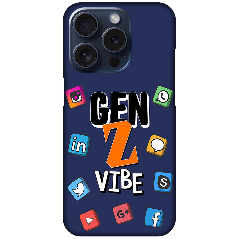 Gen Z Vibe Socialmedia Graphic Illustration Hard Plastic Printed Case
