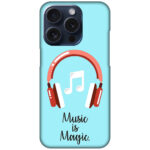 Music Is Magic Headphones Vector Illustration Hard Plastic Printed Case