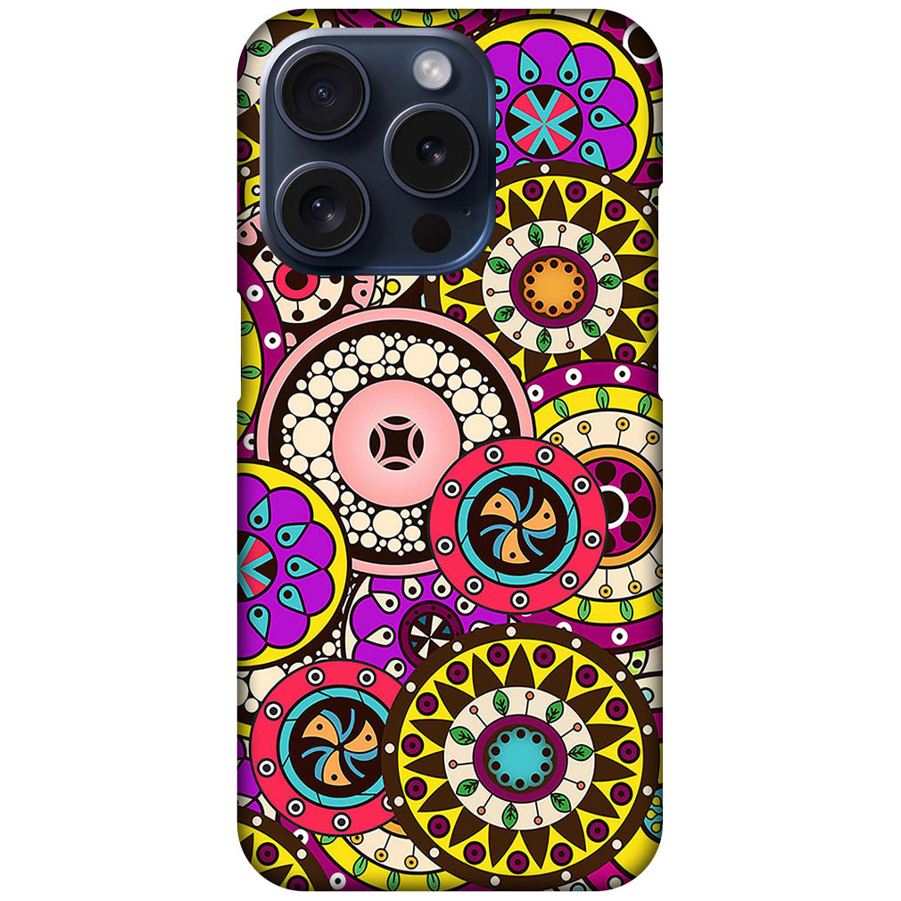 Multicolor Tribal Ring Pattern Design Hard Plastic Printed Case